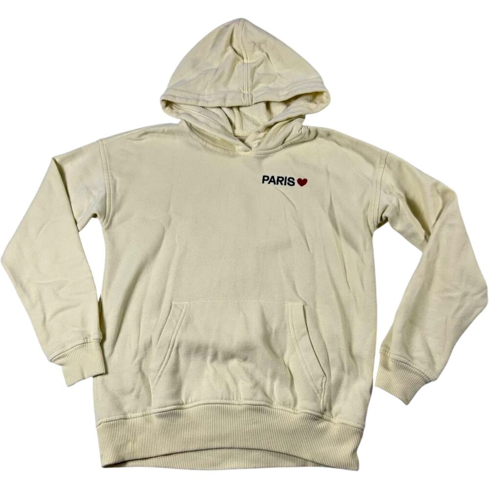 Abercrombie Kids Paris Heart Hoodie Pullover Graphic Sweatshirt Youth 11/12